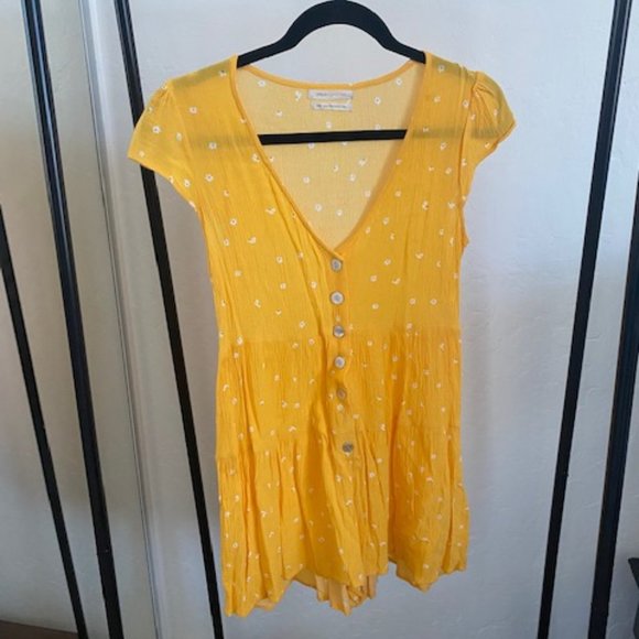 Urban Outfitters Rio Tiered Yellow Romper - Picture 6 of 8